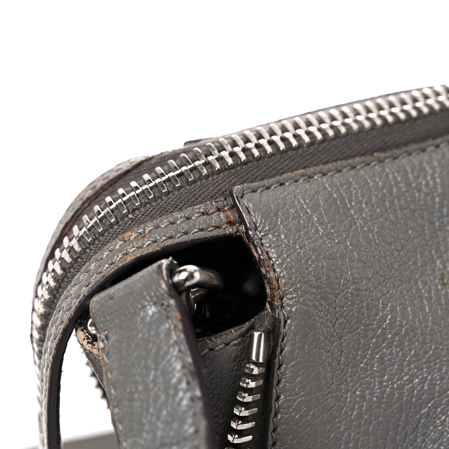 Miu Miu Goatskin Madras Zip Tote Pomice 27 of 28