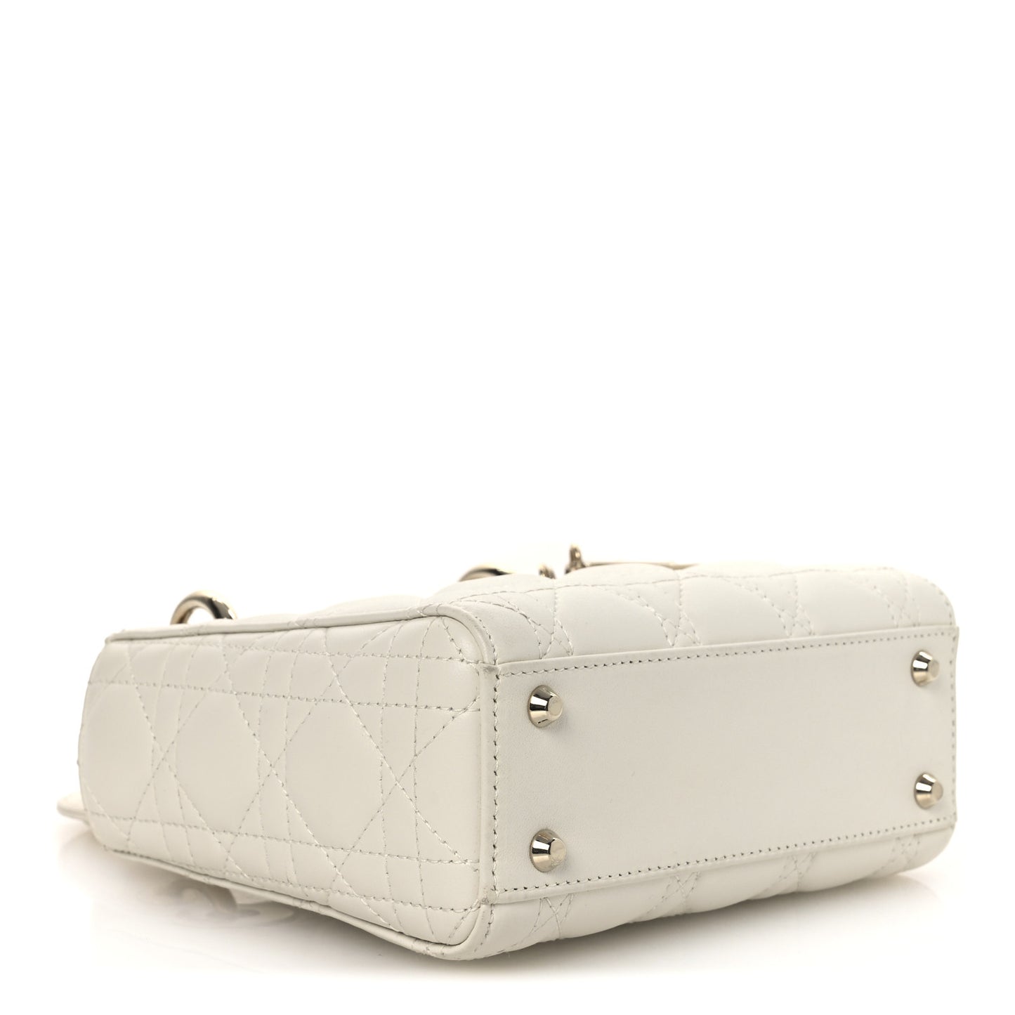 Lambskin Cannage Mini Lady Dior White
