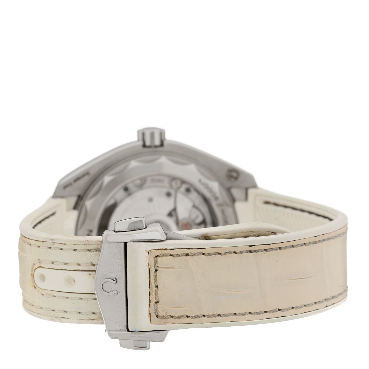 Stainless Steel Alligator 39.5mm Seamaster Planet Ocean Co-Axial Automatic Watch White 215.33.40.20.04.001