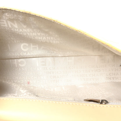 Chanel Patent Quilted Medium Diagonal CC Flap Yellow 5 of 11