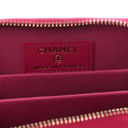 Chanel Caviar Quilted Zip Coin Purse Fuchsia 6 of 8