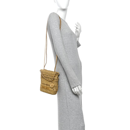 Chanel Metallic Calfskin Macrame Mini Chanel 22 Gold 2 of 10