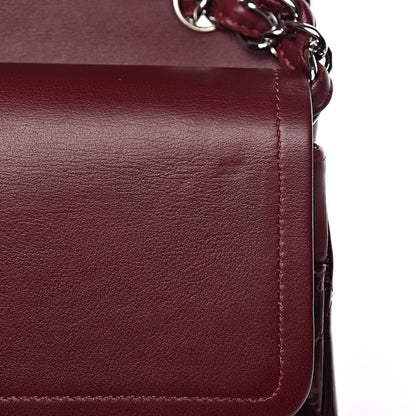 Chanel Striated Patent Quilted Jumbo Double Flap Burgundy 11 of 15