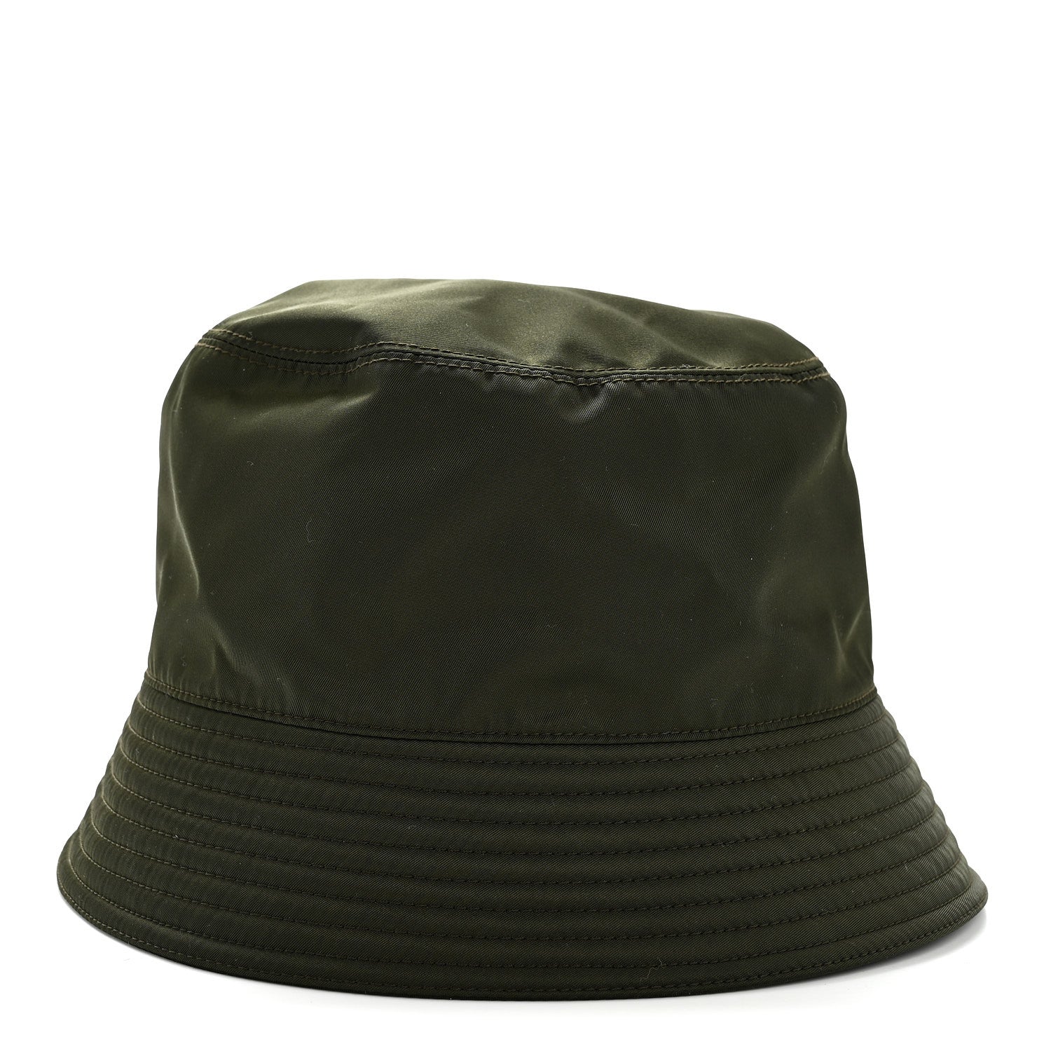 Prada Re-Nylon Metal Triangle Logo Mens Bucket Hat S Tundra 6 of 8