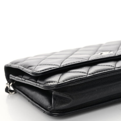 Chanel Lambskin Quilted Wallet On Chain WOC Black 8 of 10