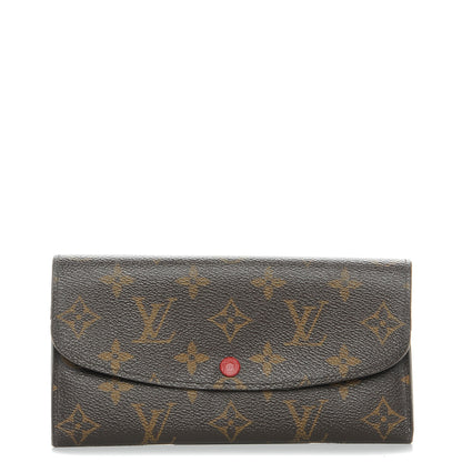 Louis Vuitton Monogram Emilie Wallet Red 1 of 11