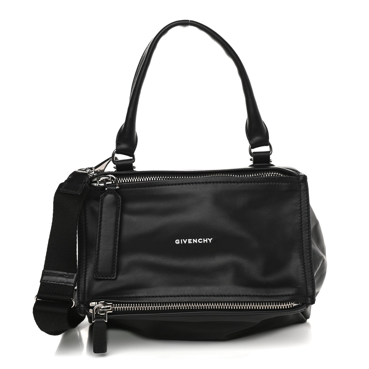 Givenchy Calfskin Small Pandora Logo Strap Black 1 of 9
