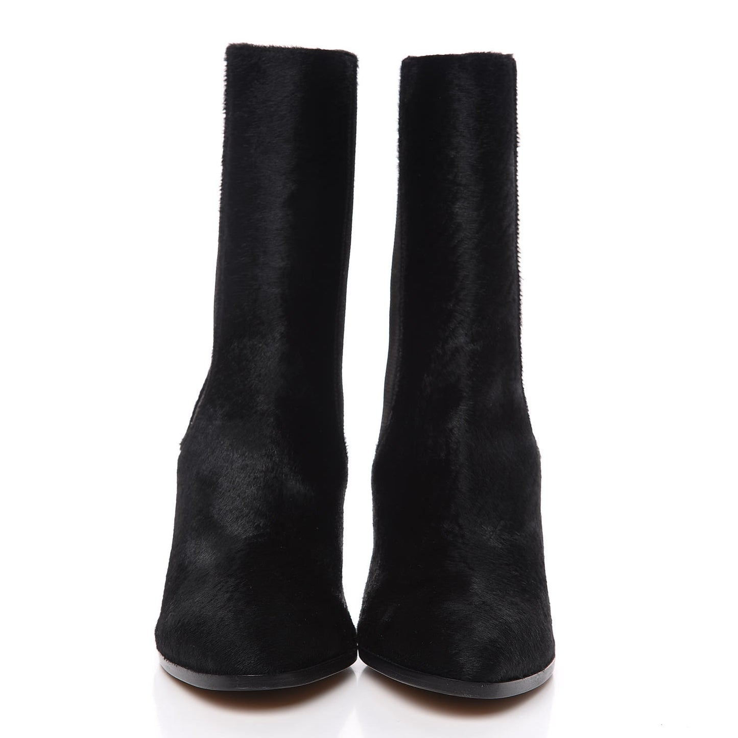 Pony Hair CC Short Boots 38 Black