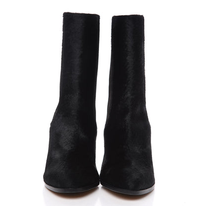 Chanel Pony Hair CC Short Boots 38 Black 2 of 9