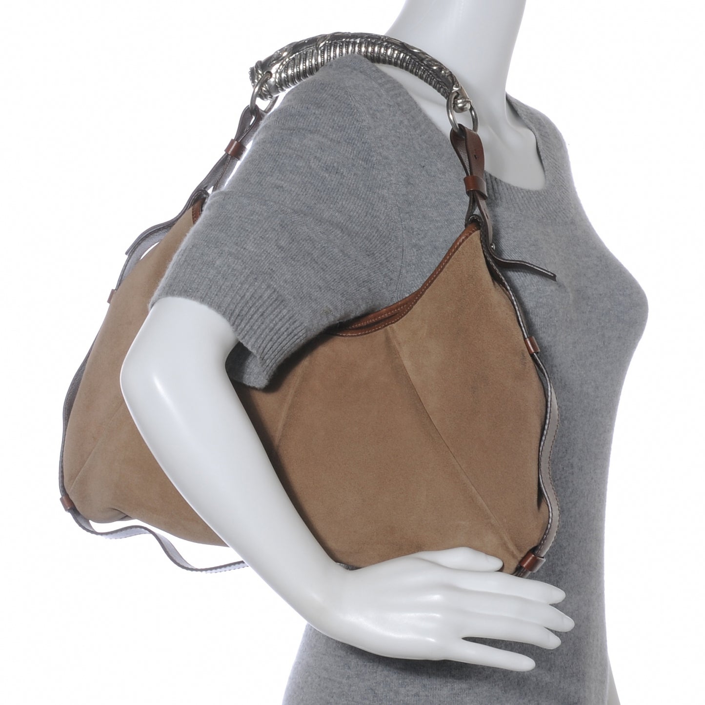 Suede Mombasa Hobo Light Brown