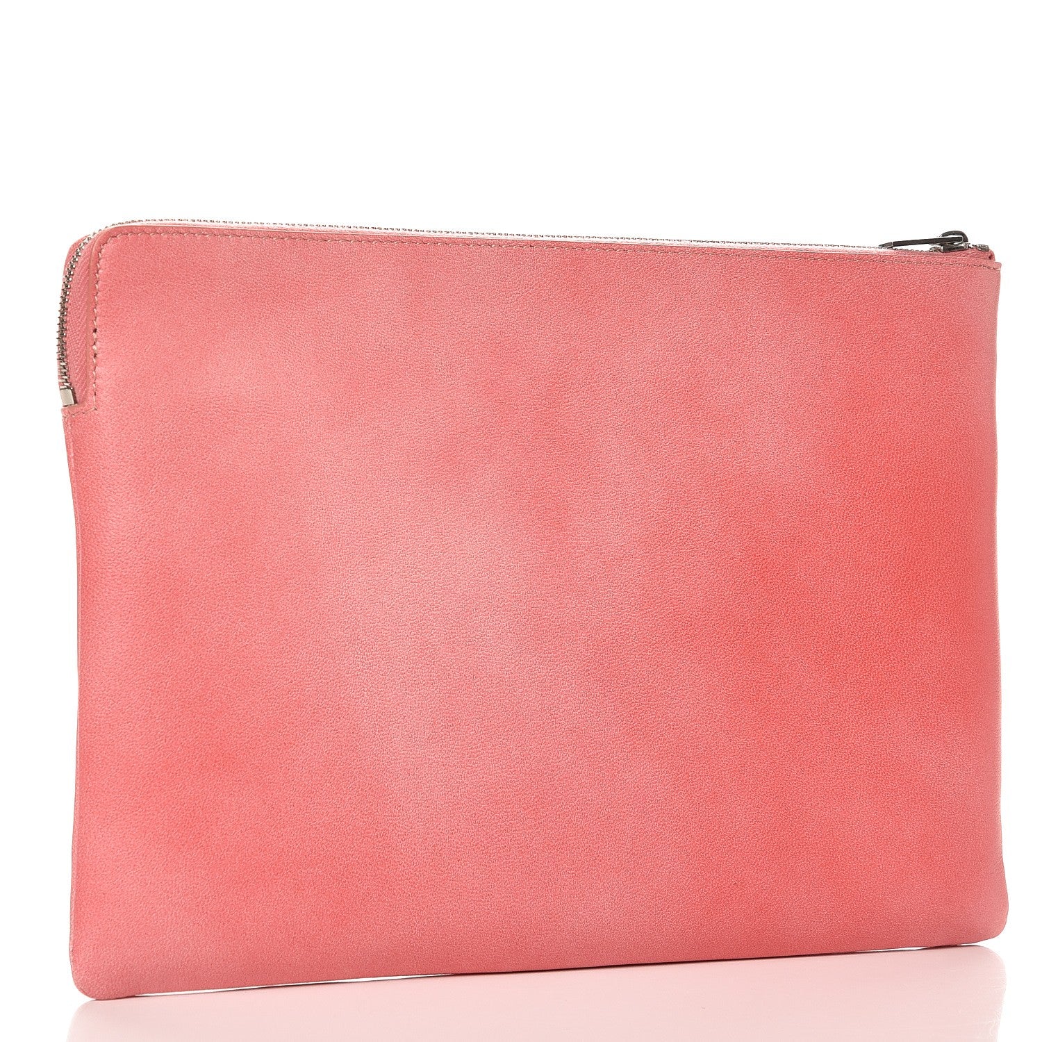 Celine Plastic Bag with Cloudy Lambskin Solo Zip Pouch Clutch Pink 5 of 13