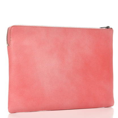 Celine Plastic Bag with Cloudy Lambskin Solo Zip Pouch Clutch Pink 5 of 13