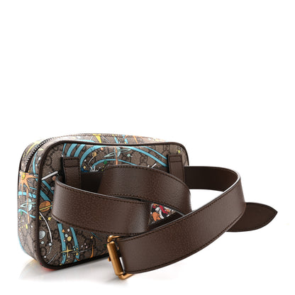 Gucci X DISNEY GG Supreme Monogram Donald Duck Small Interlocking G Belt Bag 120 48 Beige Multicolor New Acero 3 of 11