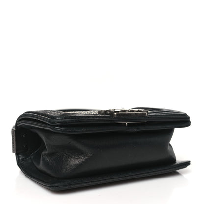 Chanel Galuchat Stingray Mini Boy Flap Black Silver 4 of 11