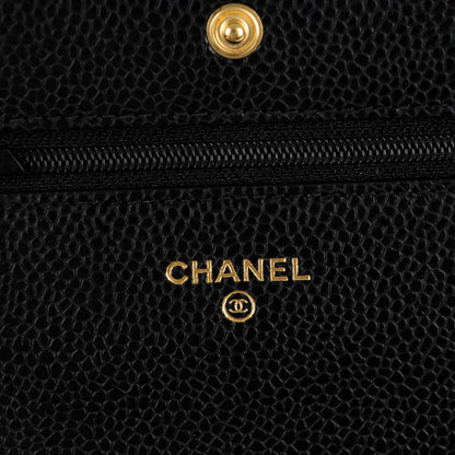 Chanel Caviar Quilted Wallet On Chain WOC Black 6 of 8