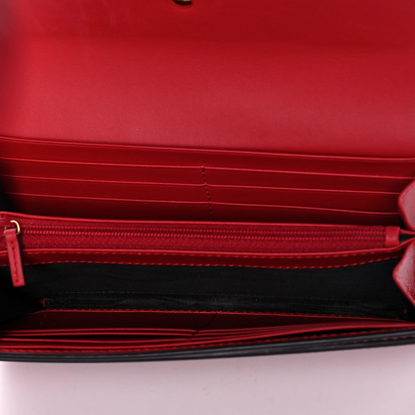 Calfskin Sylvie Continental Wallet Hibiscus Red