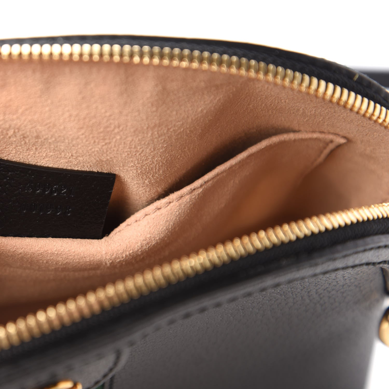 Gucci Calfskin GG Web Small Ophidia Dome Shoulder Bag Black 9 of 10