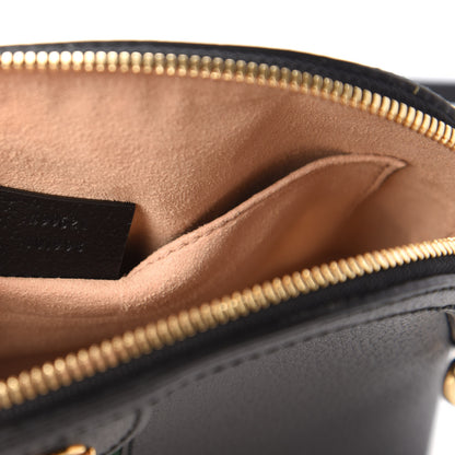 Gucci Calfskin GG Web Small Ophidia Dome Shoulder Bag Black 9 of 10