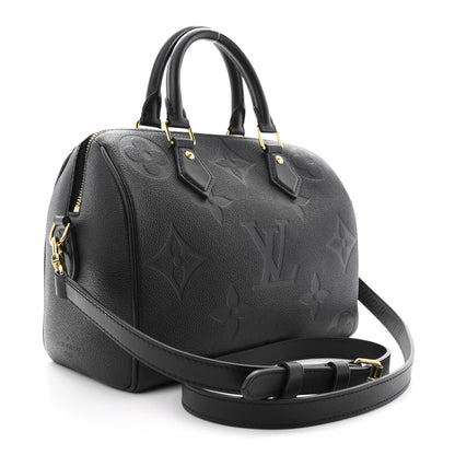 Louis Vuitton Empreinte Monogram Giant Speedy Bandouliere 25 Black 3 of 10