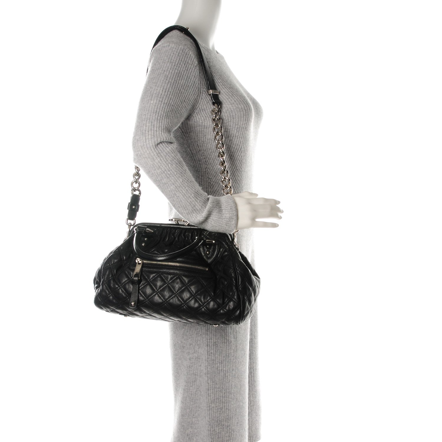 Marc Jacobs Calfskin Quilted Stam Black 2 of 8