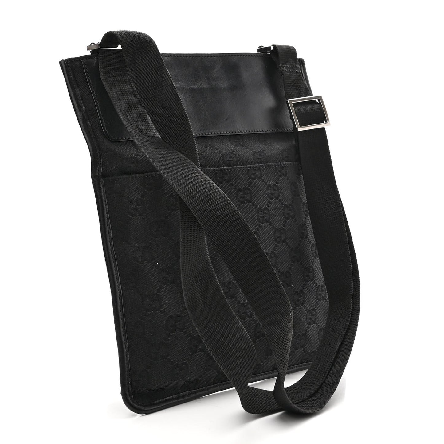 GG Monogram Messenger Crossbody Bag Black