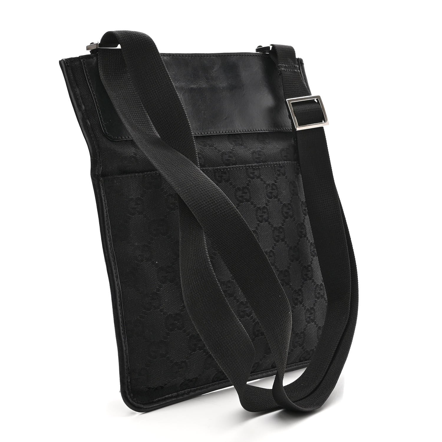 Gucci GG Monogram Messenger Crossbody Bag Black 3 of 10
