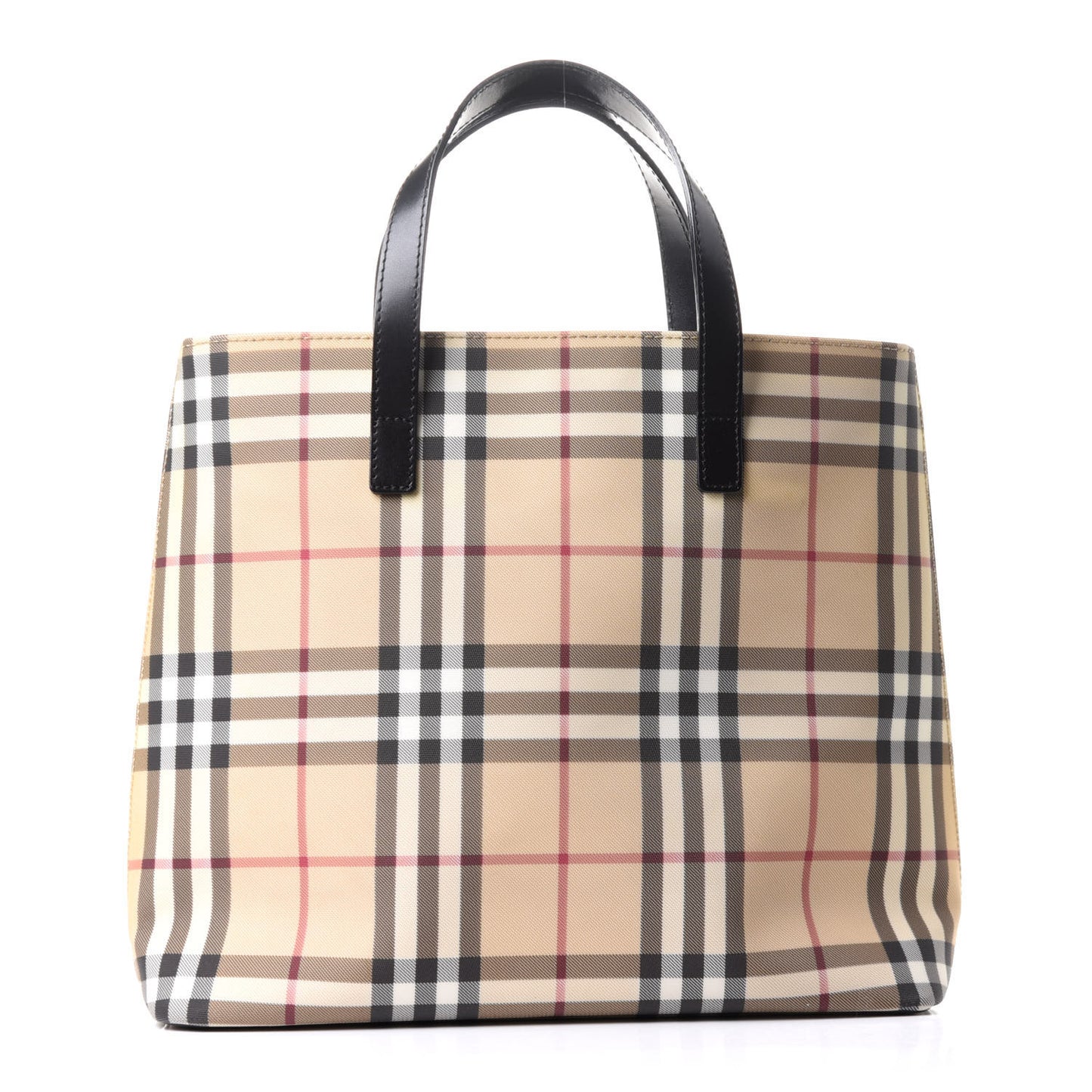 House Check Small Tote Black