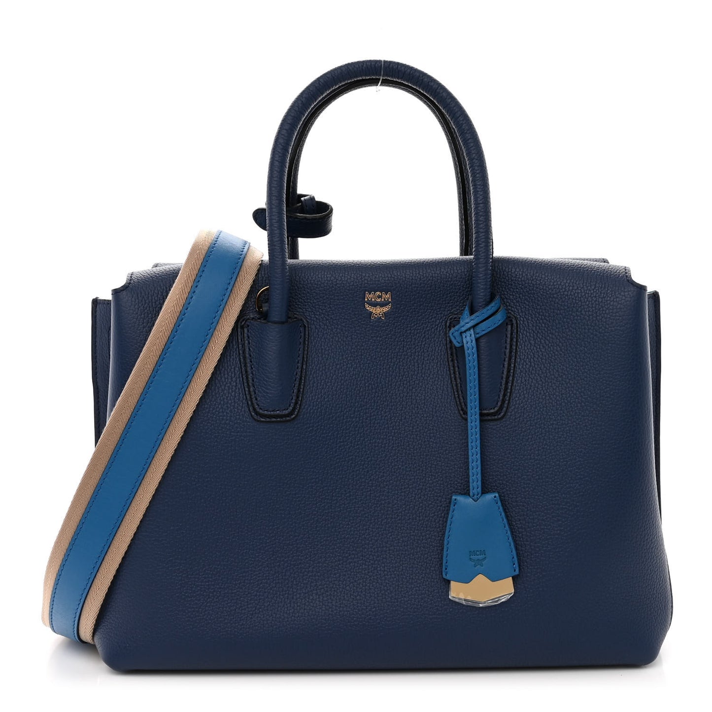 Grained Calfskin Medium Milla Tote Navy