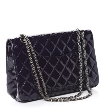 Chanel Distressed Patent Quilted 2.55 Reissue 227 Flap Purple 3 of 14