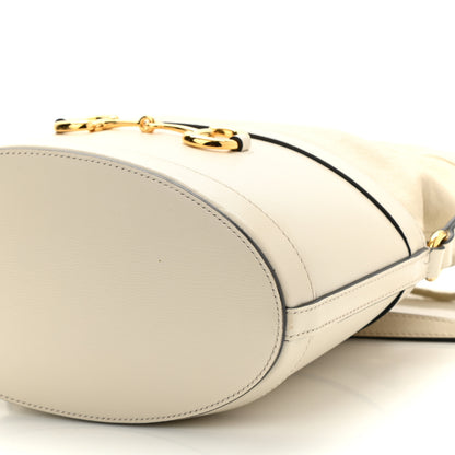 Gucci Azalea Sakai Calfskin Horsebit 1955 Drawstring Bucket Bag Mystic White 10 of 11