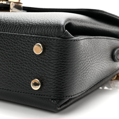 Gucci Dollar Calfskin Interlocking G Top Handle Shoulder Bag Black 10 of 10