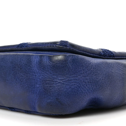 Chanel Iridescent Calfskin Diamond Embellished Medium Single Flap Blue 9 of 9
