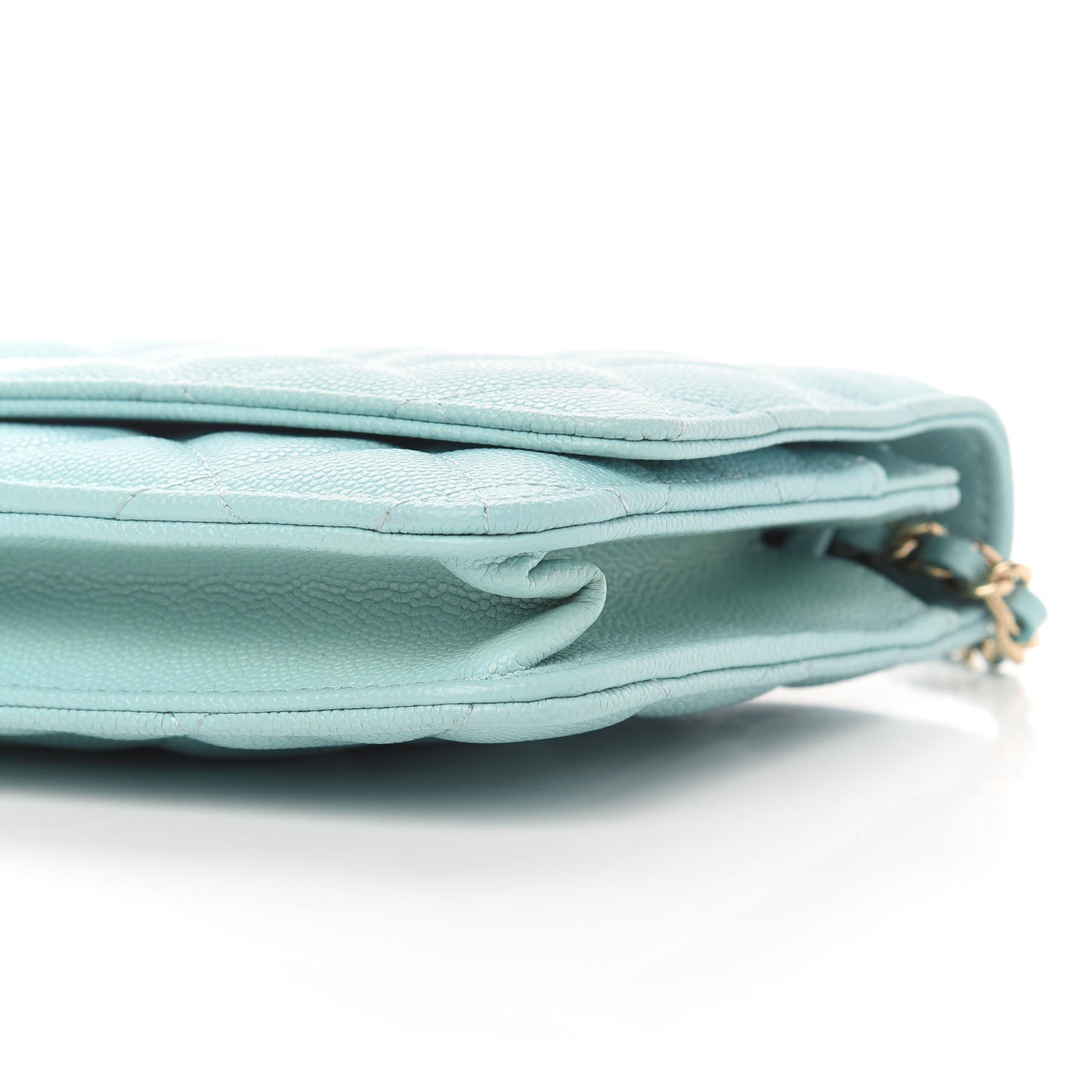 Chanel Caviar Quilted Wallet On Chain WOC Light Blue 9 of 9