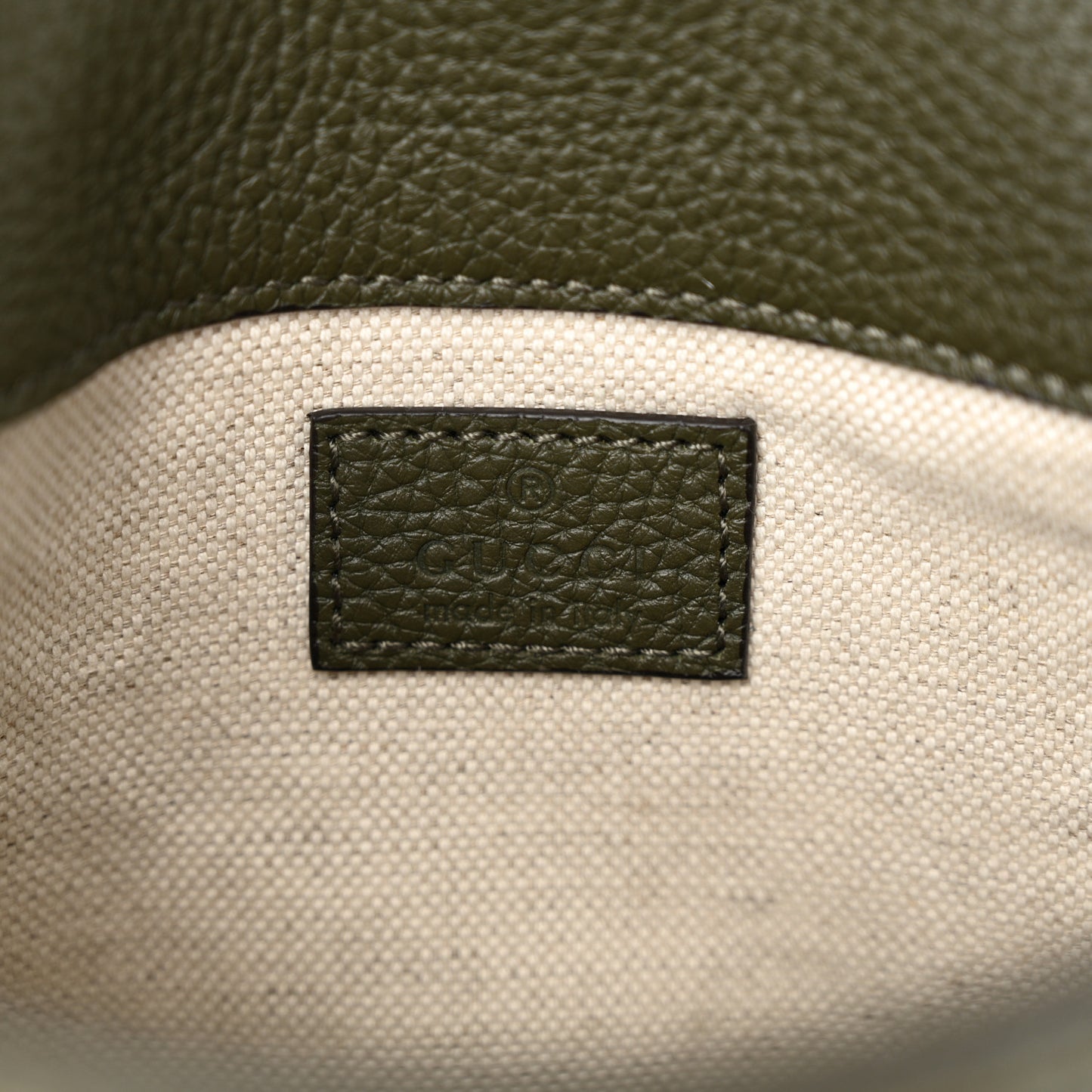 Piuma Calfskin Jumbo GG Embossed Small Messenger Bag Dark Green