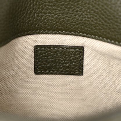 Gucci Piuma Calfskin Jumbo GG Embossed Small Messenger Bag Dark Green 6 of 12