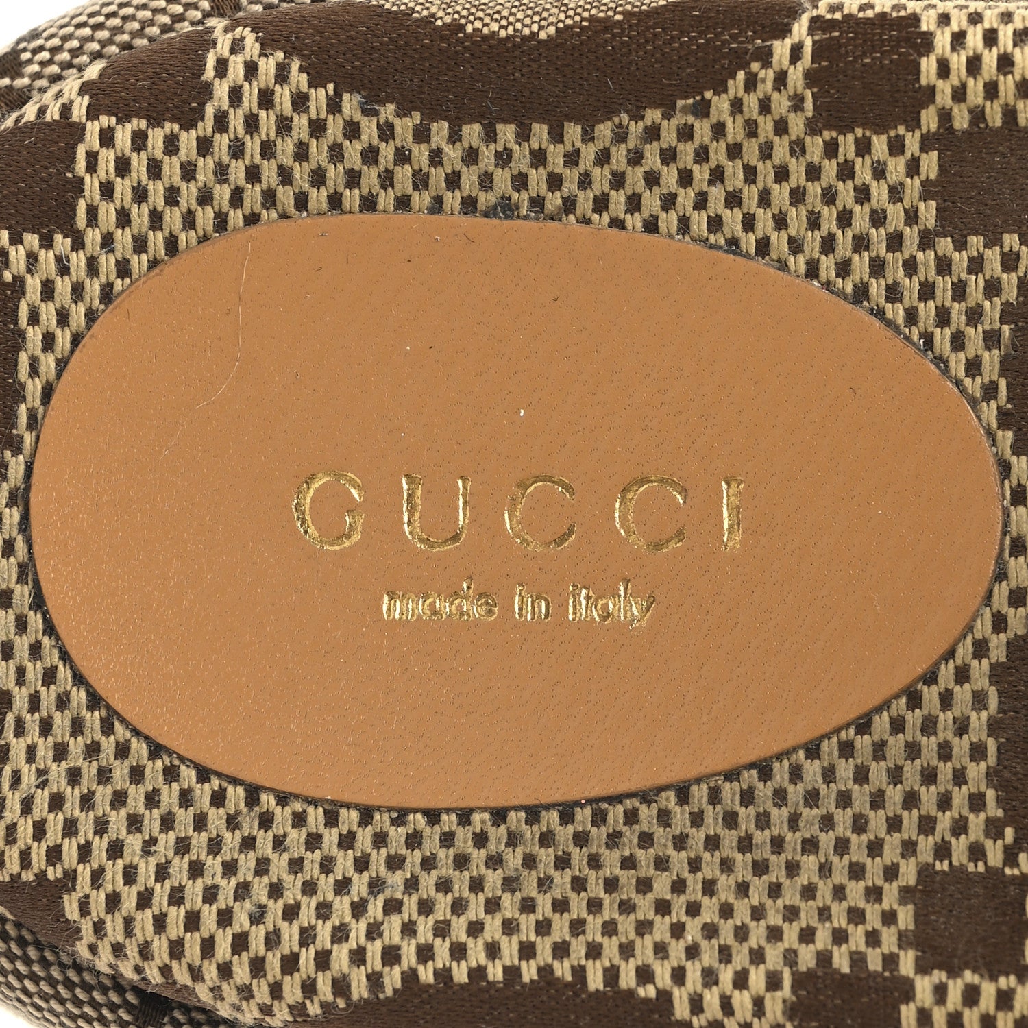 Gucci Monogram Maxi GG Angelina Platform 55mm Slide Sandals 38.5 Camel Ebony 9 of 9