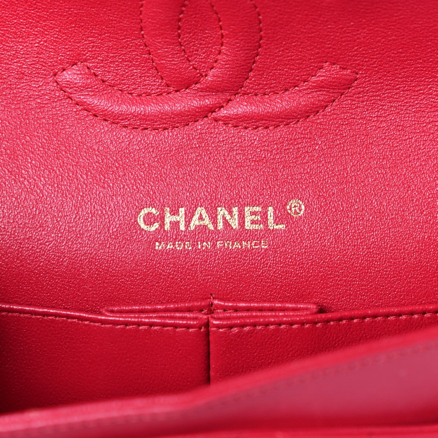 Lambskin Quilted Medium Double Flap Dark Pink