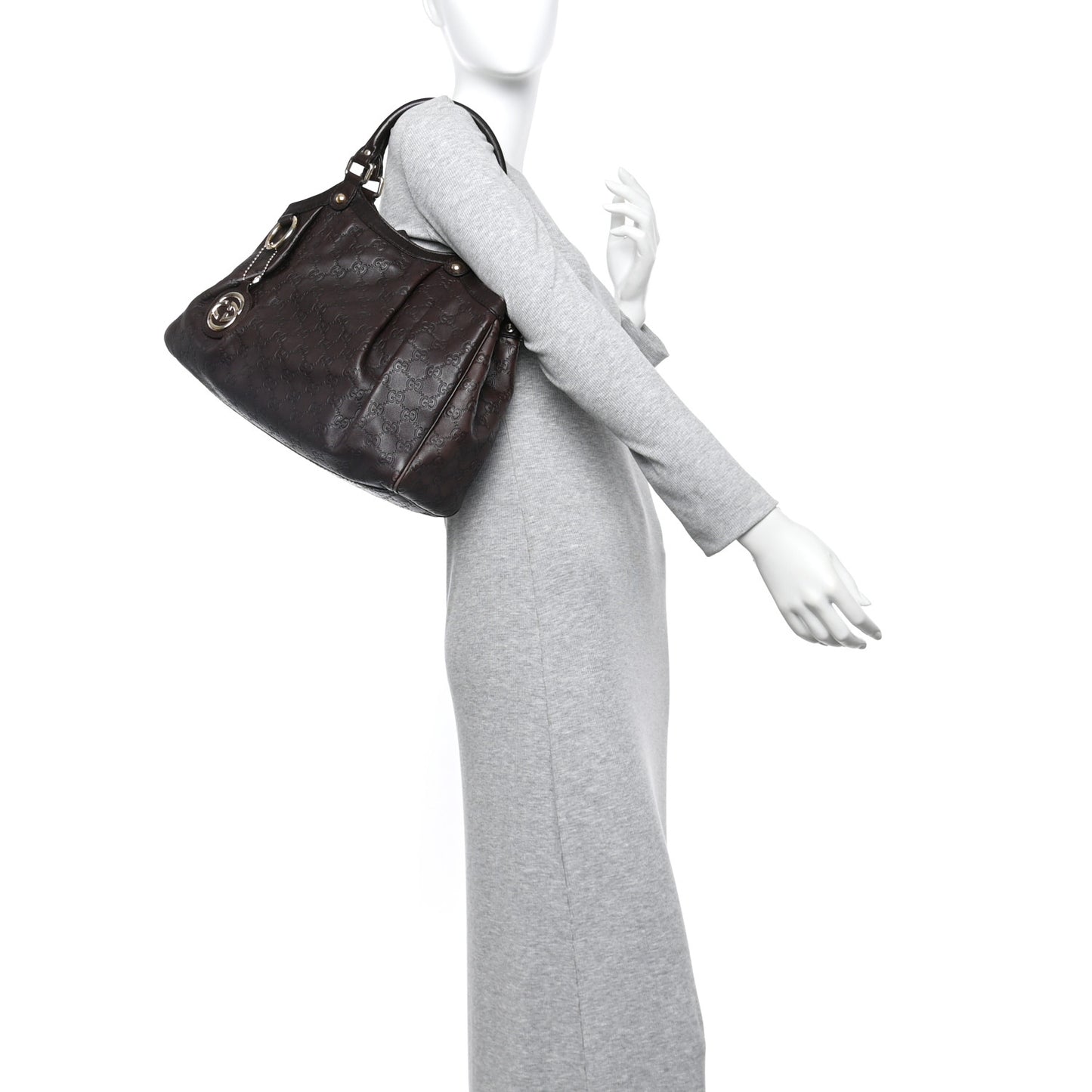 Guccissima Medium Sukey Tote  Brown
