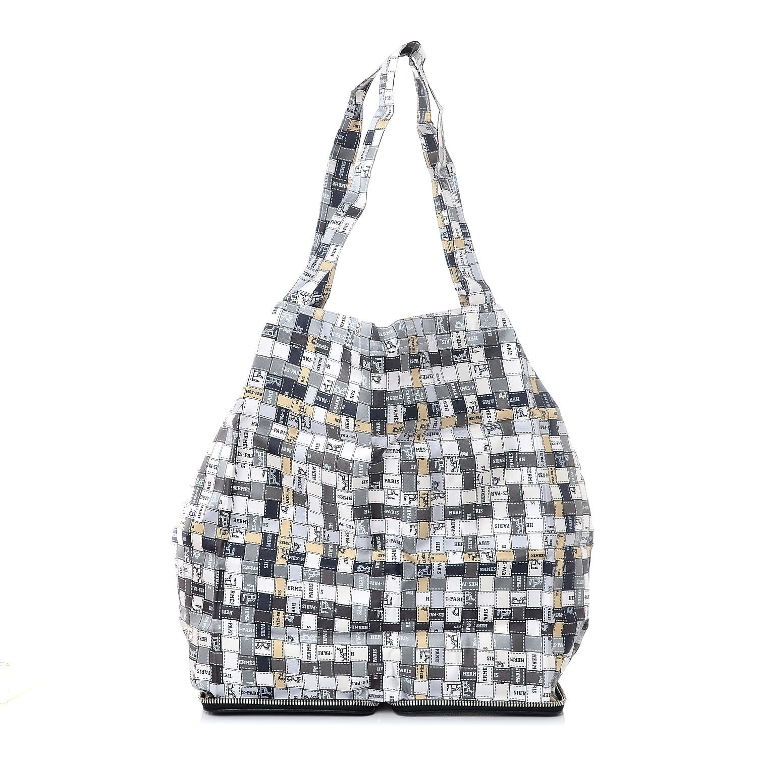 Hermes Silky Pop Bolduc Au Carre Shopper Tote Black 1 of 9