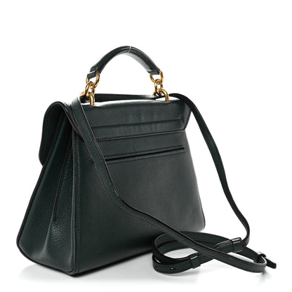 Salvatore Ferragamo Calfskin Small Margot Top Handle Satchel Verde Olivo 3 of 9