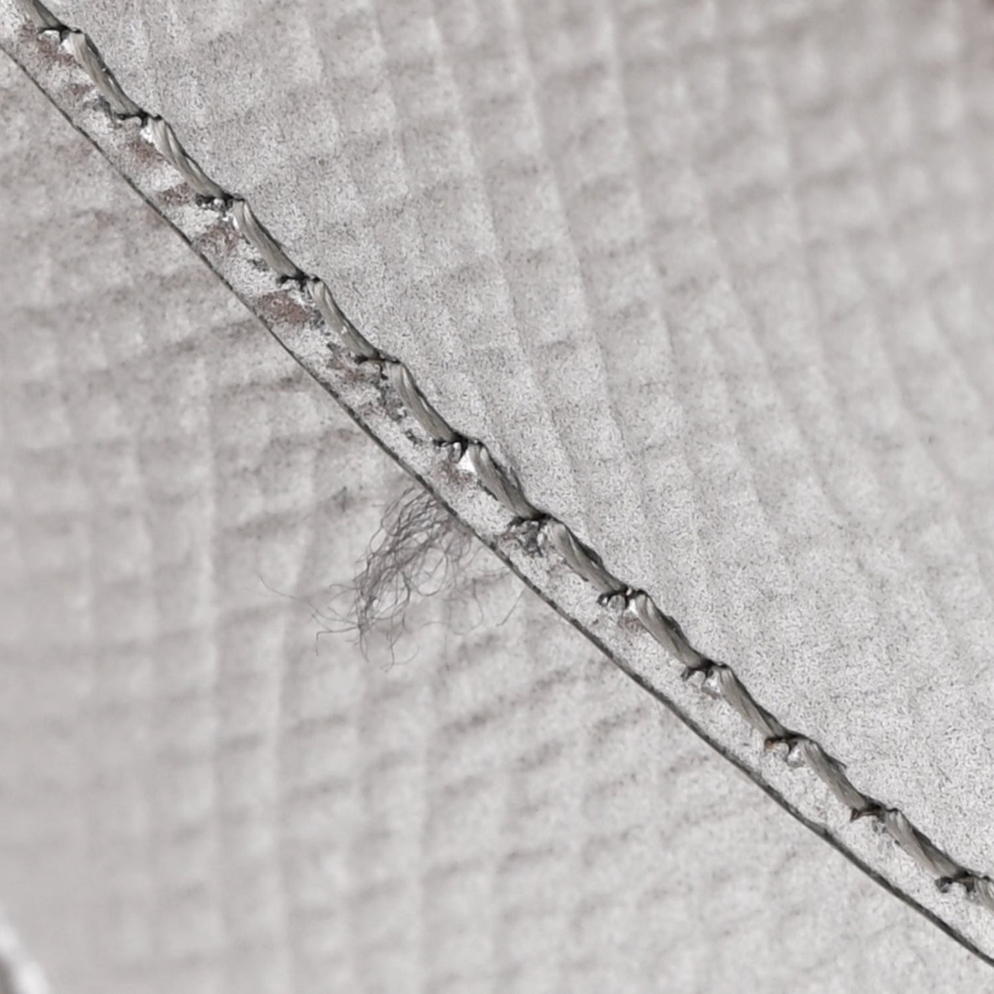 Laminated Grained Calfskin Medium Briefcase Silver