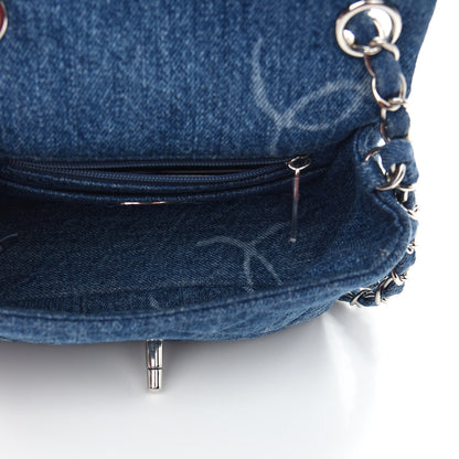 Chanel Denim CC Quilted Mini Square Flap Blue 5 of 9