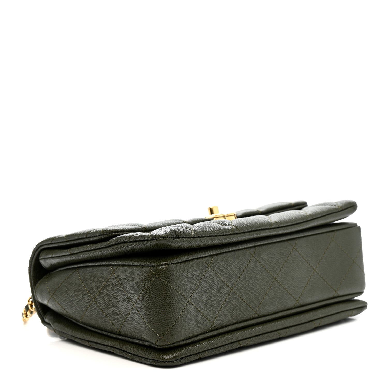 Chanel Caviar Quilted Mini Coco First Flap Khaki 4 of 12
