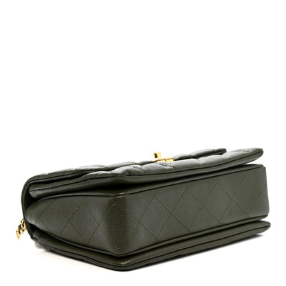 Chanel Caviar Quilted Mini Coco First Flap Khaki 4 of 12