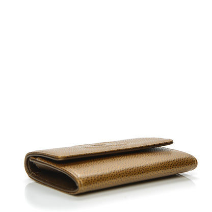 Chanel Metallic Caviar CC Timeless Card Holder Dark Gold 4 of 7