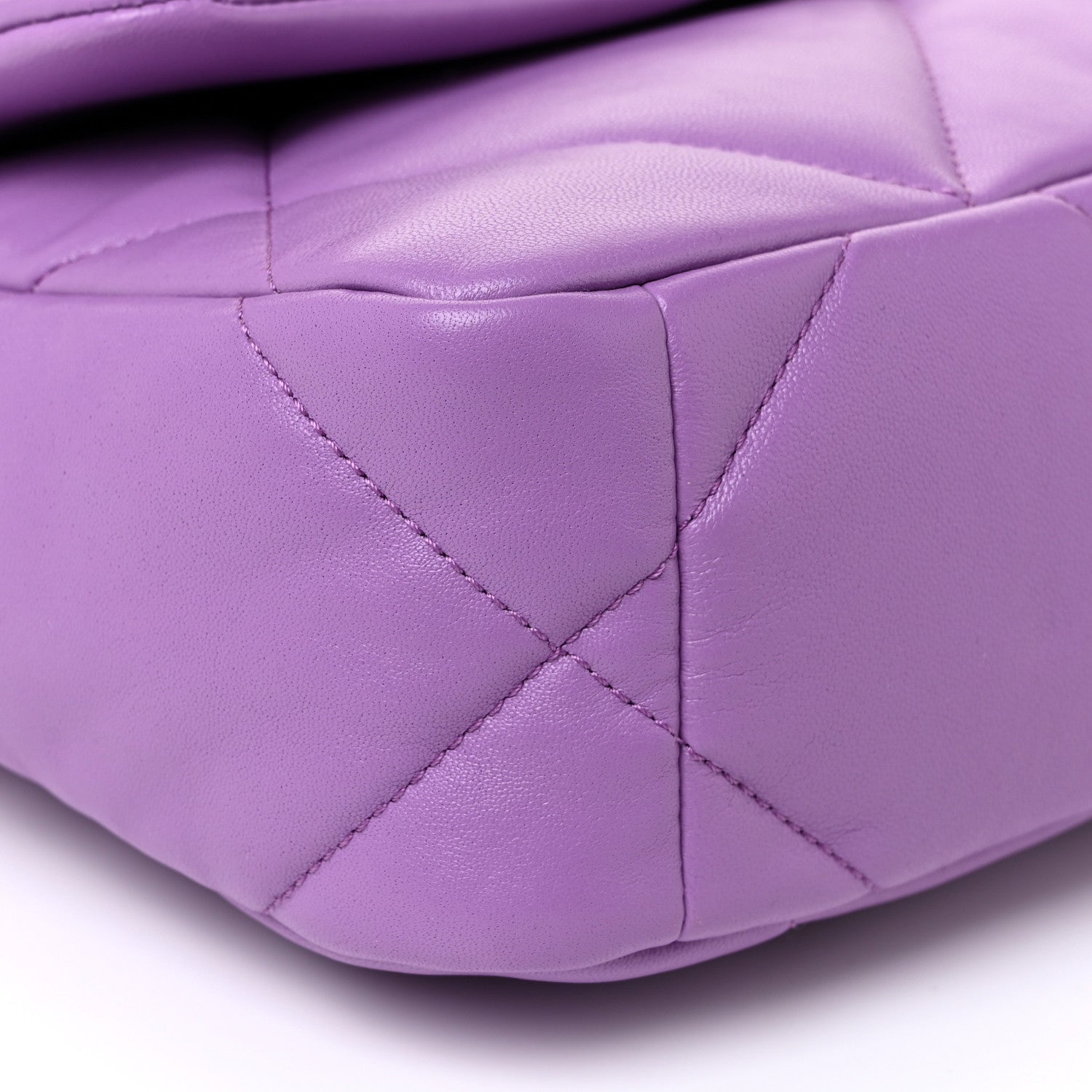 Chanel Lambskin Quilted Medium Chanel 19 Flap Light Purple 8 of 10