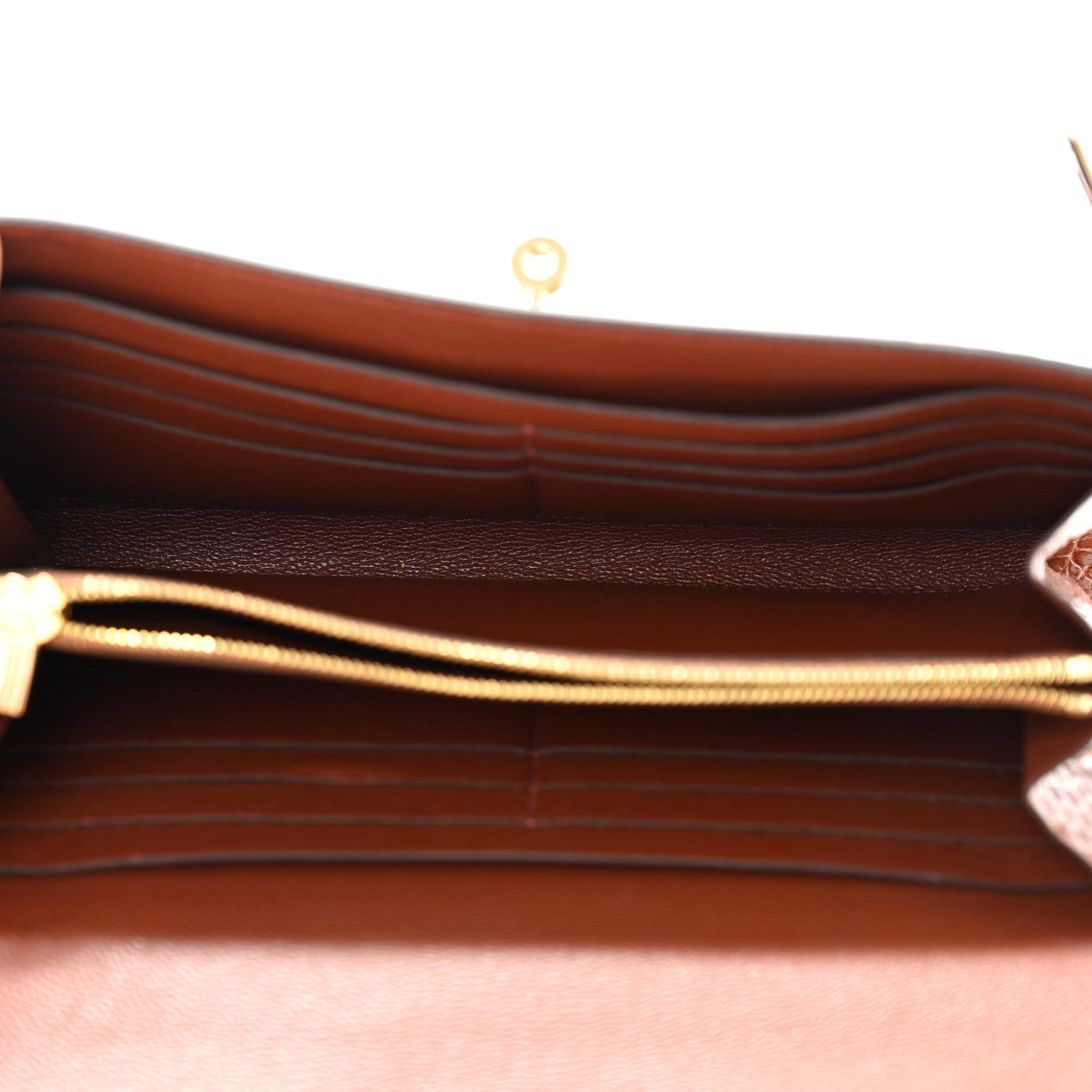 Hermes Shiny Alligator Kelly Longue Wallet Miel 5 of 11
