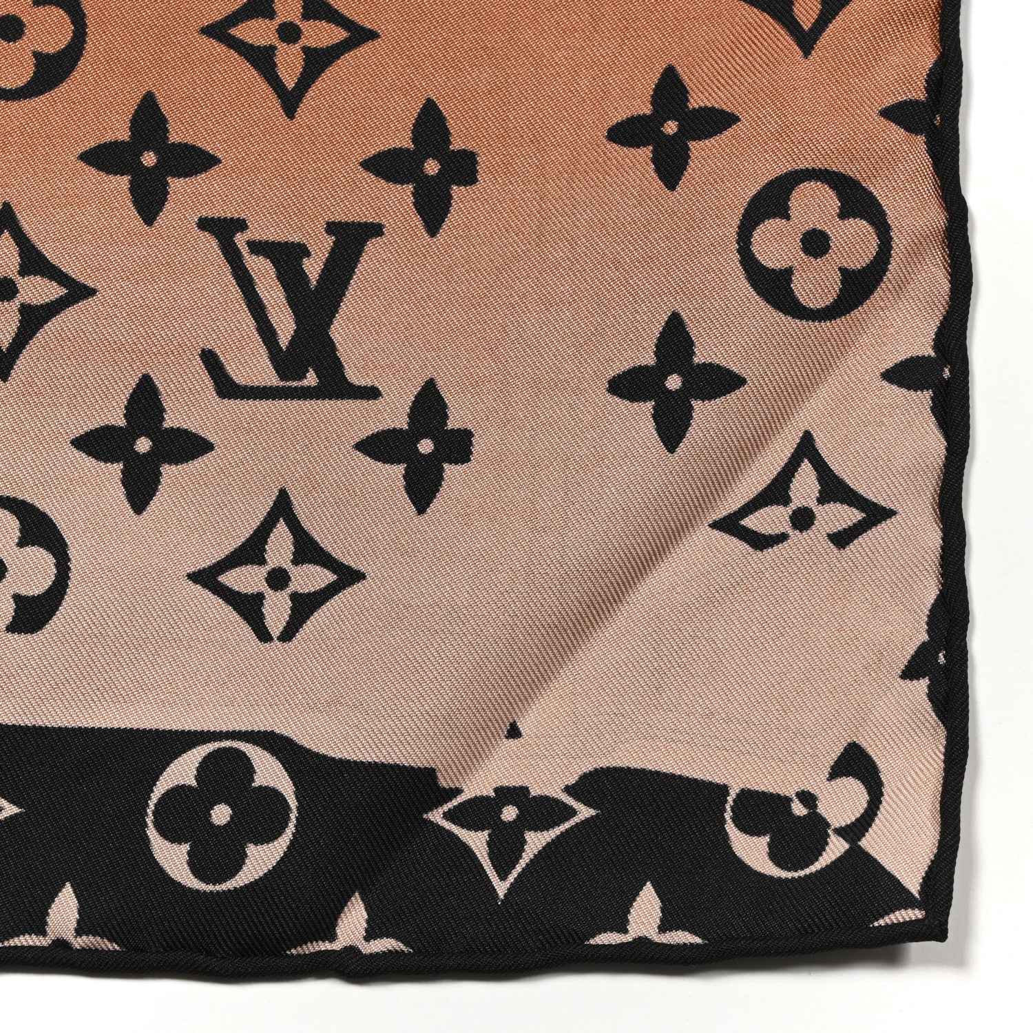 Louis Vuitton Silk Monogram Rising Confidential Square Scarf 70 Beige Multicolor 3 of 7