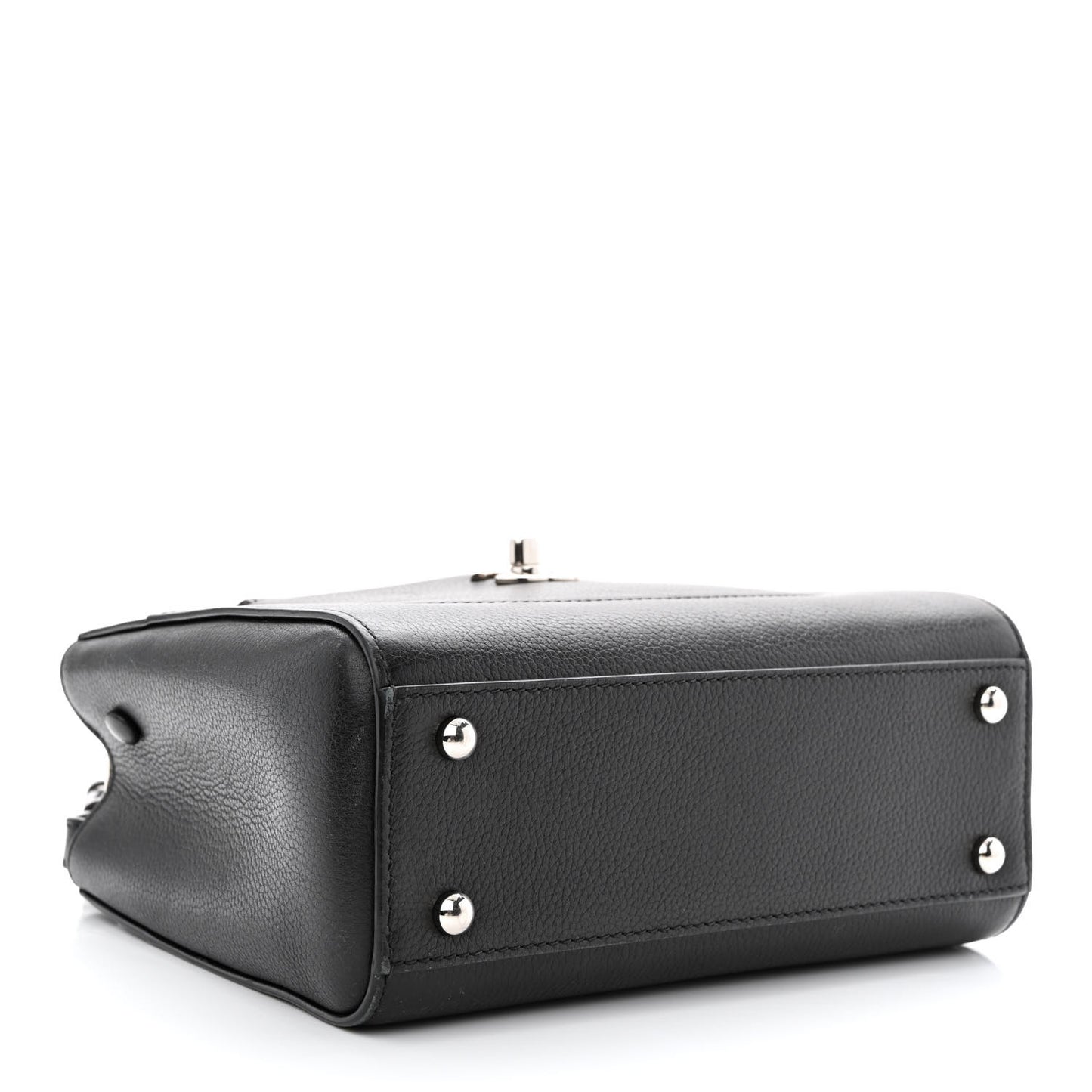 Grained Calfskin Mini Neo Executive Shopper Tote Black