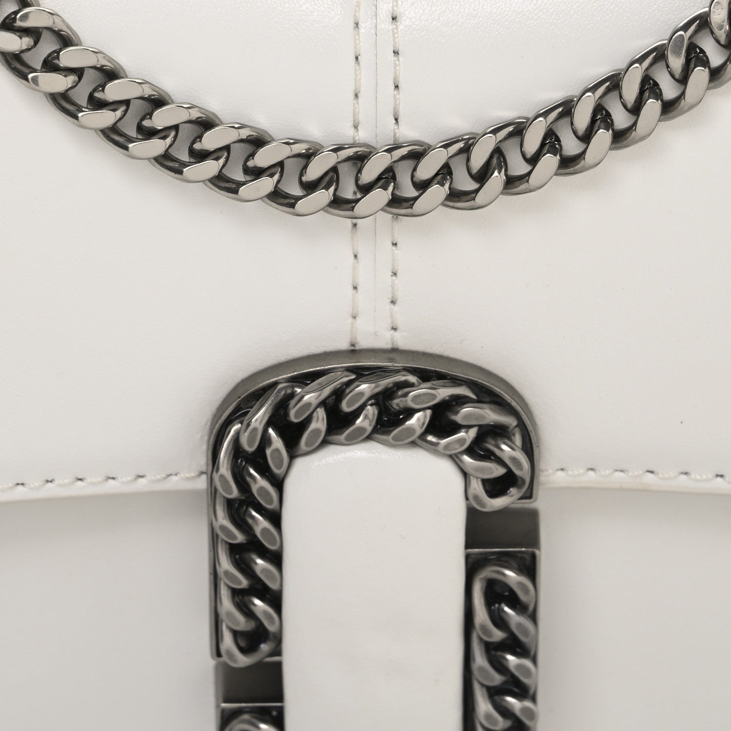Marc Jacobs Calfskin Saint Marc Chain Wallet White 8 of 10